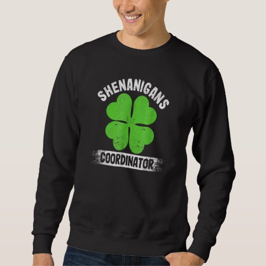 Funny Teacher St Patrick's Day Irish Shenanigans C スウェットシャツ (正面)