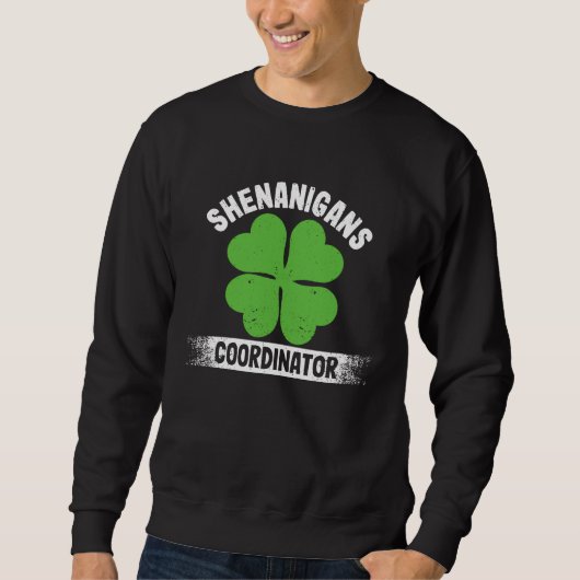 Funny Teacher St Patrick's Day Irish Shenanigans C スウェットシャツ (正面)