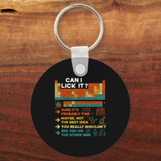 Funny Teacher Student Science Can I Lick It Period キーホルダー (正面)