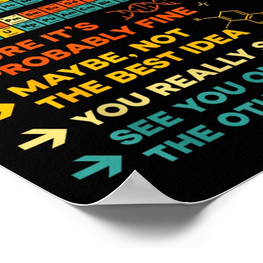 Funny Teacher Student Science Can I Lick It Period ポスター (角)