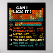 Funny Teacher Student Science Can I Lick It Period ポスター (正面)