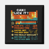 Funny Teacher Student Science Can I Lick It Period マグネット (正面)