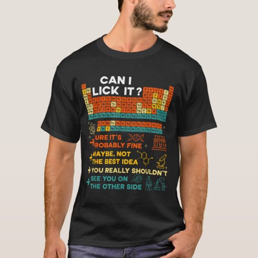 Funny Teacher Student Science Can I Lick It Period Tシャツ (正面)