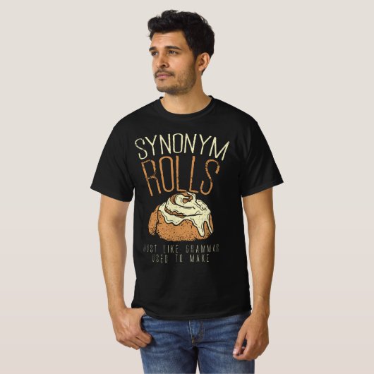 Funny Teacher, Student Synonym Rolls Grammar Tシャツ (正面フル)