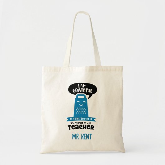 Funny Teacher Tote Bags - Blue Grateful Grater トートバッグ (正面)