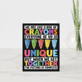 Funny Teacher We Are Like A Box Of Crayons 1  カード (正面)