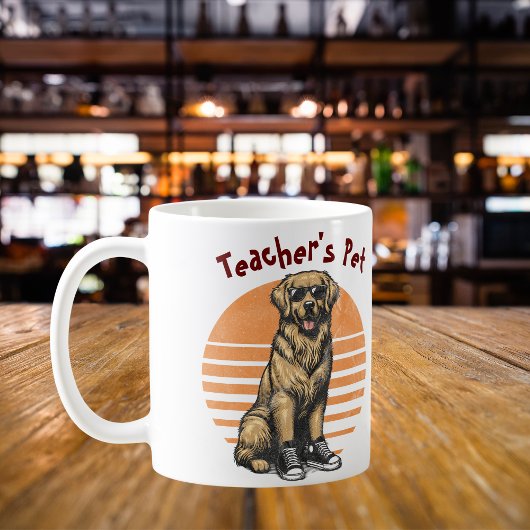  Funny Teacher's Pet Orange/ Retriever Personalize コーヒーマグカップ