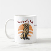  Funny Teacher's Pet Orange/ Retriever Personalize コーヒーマグカップ (左)