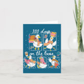 Funny Teachers Silly Goose 100 Day Of School, Goos カード (正面)