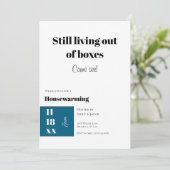 Funny Teal Blue Housewarming Celebration カード (スタンド正面)