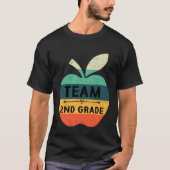 Funny Team 2nd Grade Apple Back To School Kids Tea Tシャツ (正面)