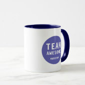 Funny Team Awesome Purple Personalized Name マグカップ (正面右)