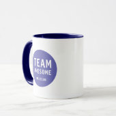 Funny Team Awesome Purple Personalized Name マグカップ (正面左)