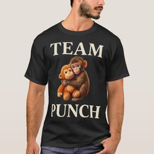 Funny Team Punch Cute Monkey Sarcastic Meme Tシャツ (正面)