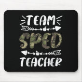 Funny Team Sped Teacher Camo Teacher Student Back  マウスパッド (正面)