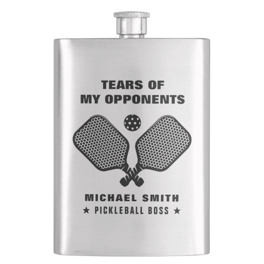 Funny Tears of My Pickleball Opponents フラスク (正面)