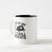 Funny Tears of my Pickleball Opponents Typography  ツートーンマグカップ (正面左)