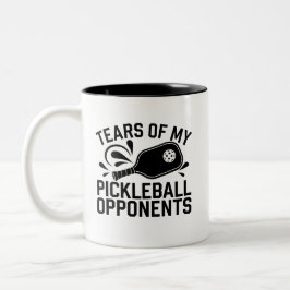 Funny Tears of my Pickleball Opponents Typography  ツートーンマグカップ