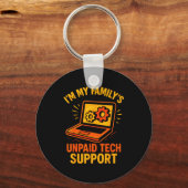 Funny Tech Guy Suprt Computer Geek Nerd Engineer G キーホルダー (正面)