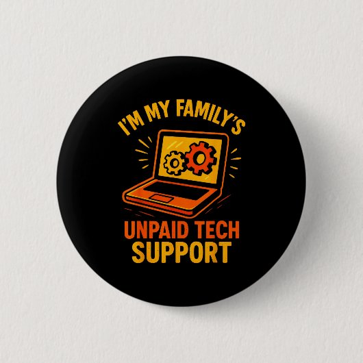 Funny Tech Guy Suprt Computer Geek Nerd Engineer G 缶バッジ (正面)