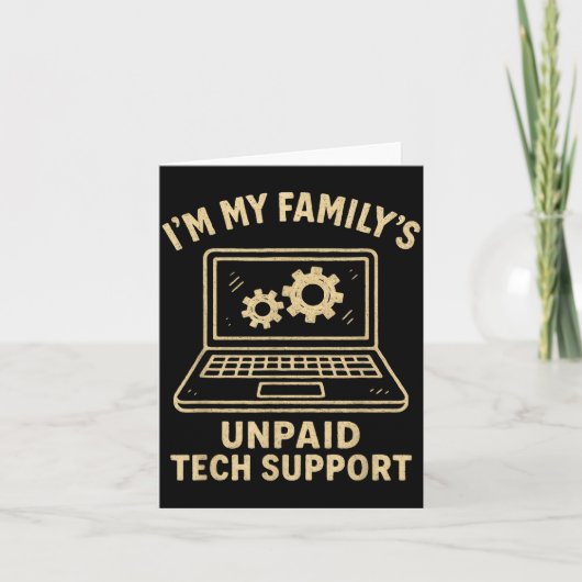 Funny Tech Lover Graphic Tee Computer Geek Nerd En カード (正面)
