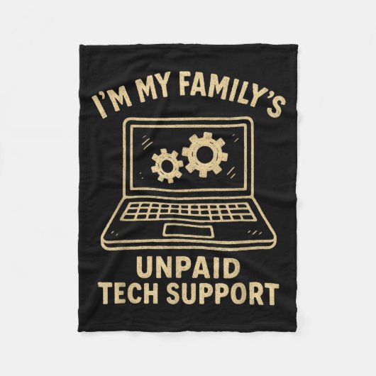 Funny Tech Lover Graphic Tee Computer Geek Nerd En フリースブランケット (正面)