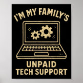 Funny Tech Lover Graphic Tee Computer Geek Nerd En ポスター (正面)