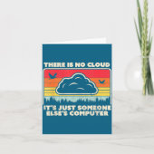 Funny Tech Retro Style There Is No Cloud  カード (正面)