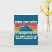 Funny Tech Retro Style There Is No Cloud  カード (黄色い花)