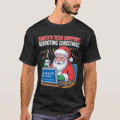 Funny Tech Santa Support Rebooting s Tシャツ (正面)