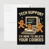 Funny Tech Support Delete Cookies  ポストカード (正面/裏面)