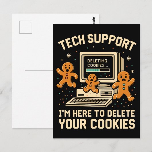 Funny Tech Support Delete Cookies  ポストカード (正面/裏面)