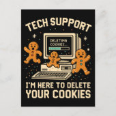 Funny Tech Support Delete Cookies  ポストカード (正面)