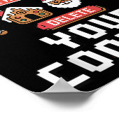 Funny Tech Suprt Here To Delete Cookies Xmas Men W ポスター (角)