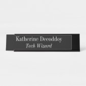 Funny Tech Wizard Black デスクネームプレート (正面)