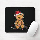 Funny Teddy Bear Christmas Graphics Lights Lover L マウスパッド (マウス)