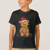 Funny Teddy Bear Christmas Graphics Lights Lover Tシャツ (正面)