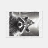 Funny Tee Ed Raccoon Selfie Bigfoot Gift Mens Wome フリースブランケット (正面(横))
