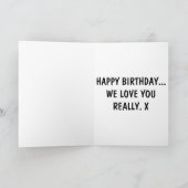 Funny Teenage Boy Birthday カード (内部)