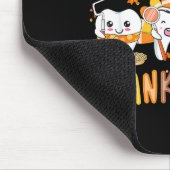 Funny Teeth Thanksgiving Dentist Turkey Dental Squ マウスパッド (コーナー)