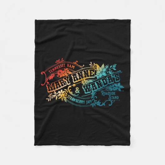 Funny Tennessee-ham Mary Anne & Wandas Strawbe フリースブランケット (正面)