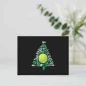 Funny Tennis Ball Christmas Tree Decorations Xmas ポストカード (スタンド正面)