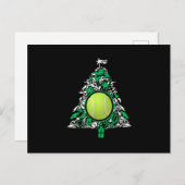 Funny Tennis Ball Christmas Tree Decorations Xmas ポストカード (正面/裏面)