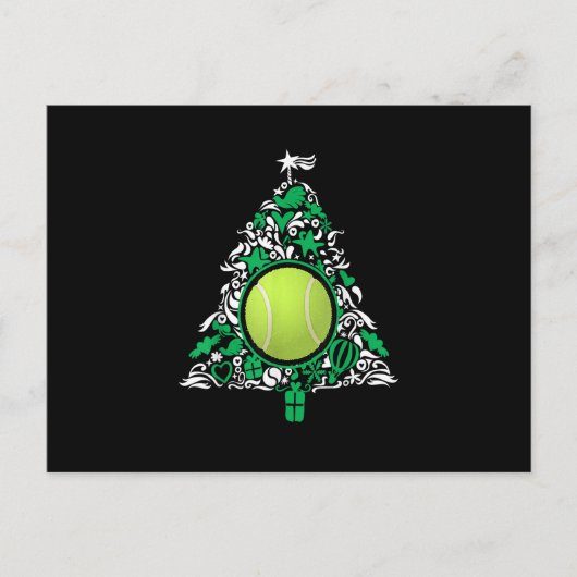 Funny Tennis Ball Christmas Tree Decorations Xmas ポストカード (正面)