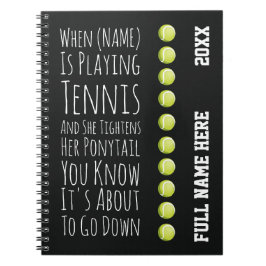Funny Tennis Girls Gifts For Her Player Women Teen ノートブック