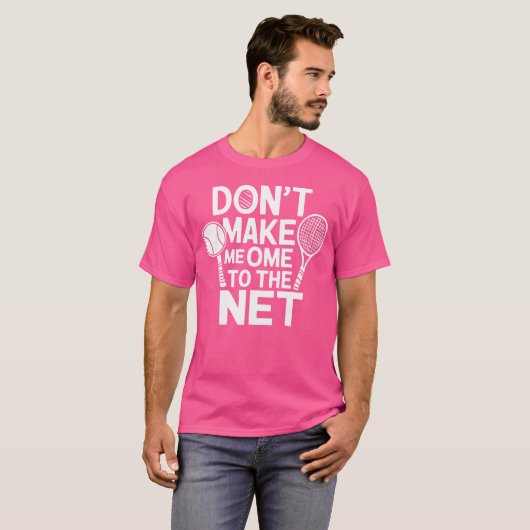 Funny Tennis Player Racket Ball Game Tシャツ (正面フル)