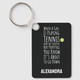Funny Tennis Teen Girls Her Kids Sports Women キーホルダー
