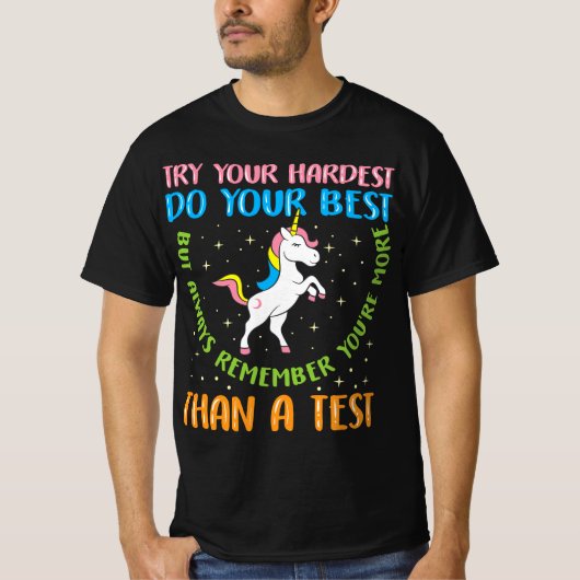 Funny Test Day Testing Mode Teacher Exam  Tシャツ (正面)