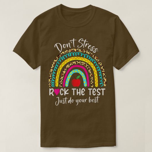 Funny Testing Teacher Rock The Test Day Shirt Rock Tシャツ (デザイン正面)