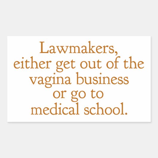 Funny Texas Abortion Laws Pro Choice Political 長方形シール (正面)